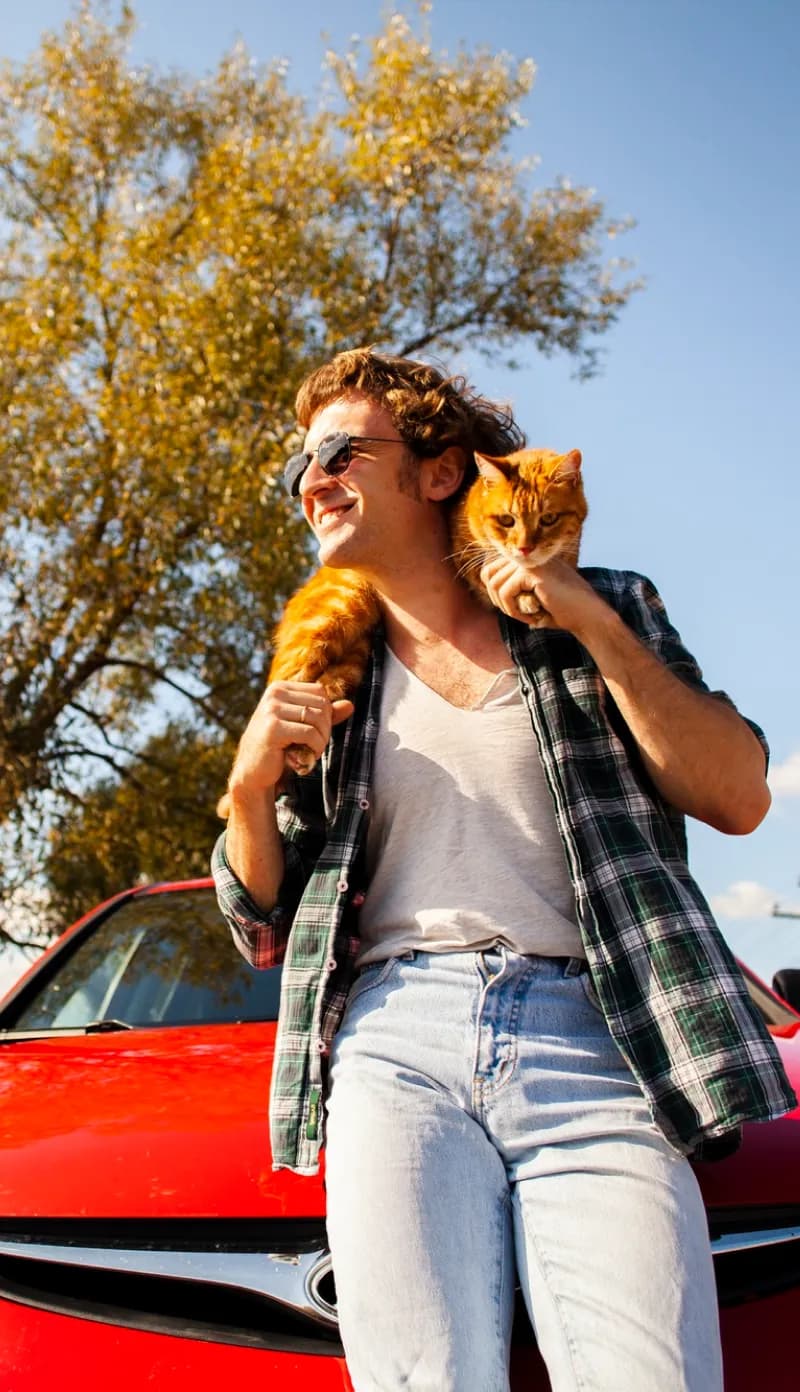 Happy client with car